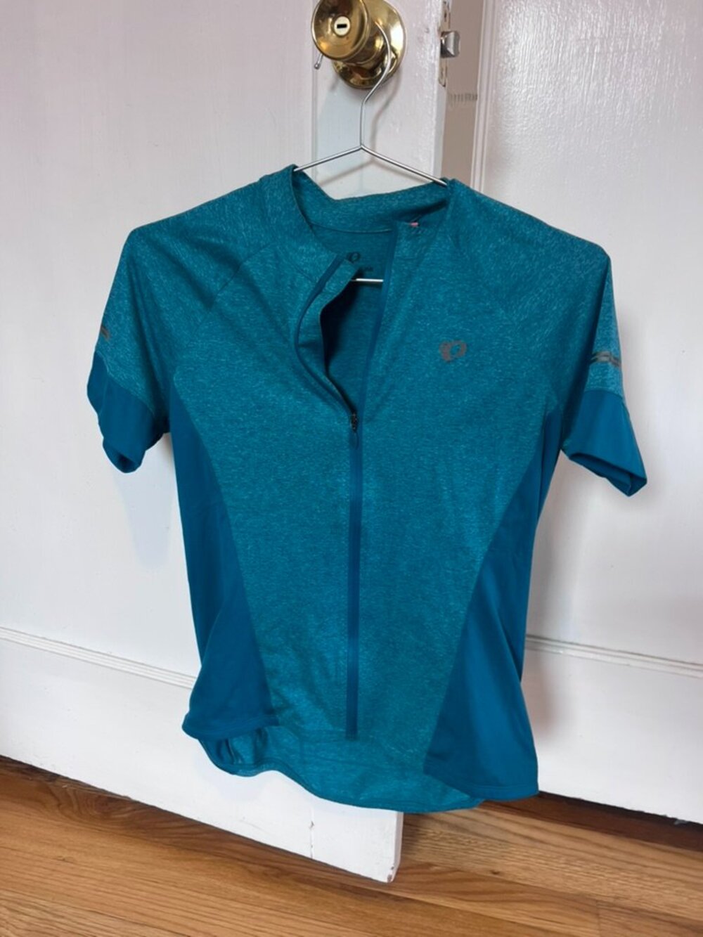 Pearl Izumi Teal Heather Full Zip Cycling Jersey Size M
